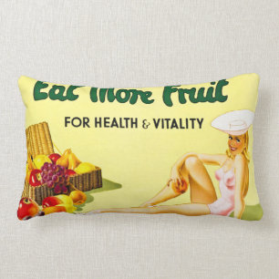Iss mehr Obst für Gesundheit und Vitalität Vintage Lendenkissen