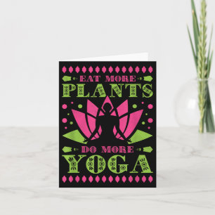 Iss mehr Pflanzen, mach mehr Yoga, Veganer  Karte
