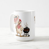 Iss mehr Rindfleisch ! Huhn Kaffeetasse (Vorderseite Links)