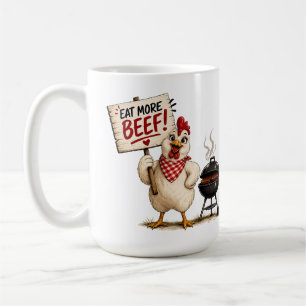Iss mehr Rindfleisch ! Huhn Kaffeetasse