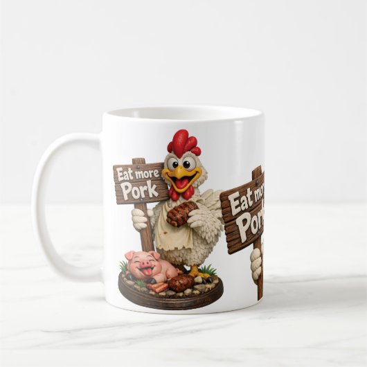 Iss mehr Schwein Kaffeetasse (Links)