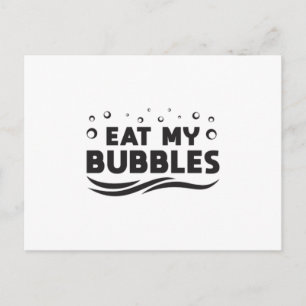 Iss meine Bubbles schwimmen Schwimmbad schwimmen S Postkarte