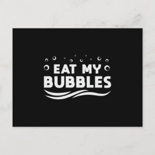 Iss meine Bubbles schwimmen Schwimmer Schwimmen Wa Postkarte