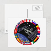 ISS-Member Composite-Logo Postkarte (Vorne/Hinten)
