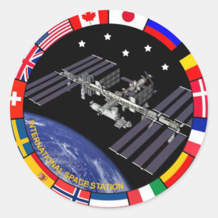 ISS-Member Composite-Logo Runder Aufkleber
