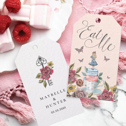 Iss mich! Alice im Wunderland Tea Cup & Macaron Geschenkanhänger