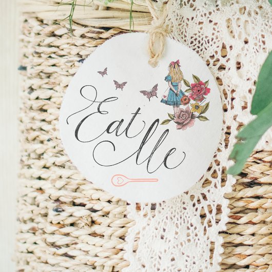 Iss mich! Vintage Alice im Wunderland Geschenkanhänger