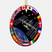 ISS-Mitgliedszusammensetzungs-Logo Keramik Ornament (Rechts)