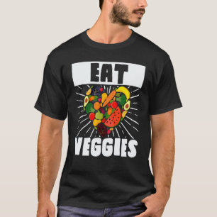 Iss pflanzlich vegan vegetarisch Gemüse Obst T-Shirt