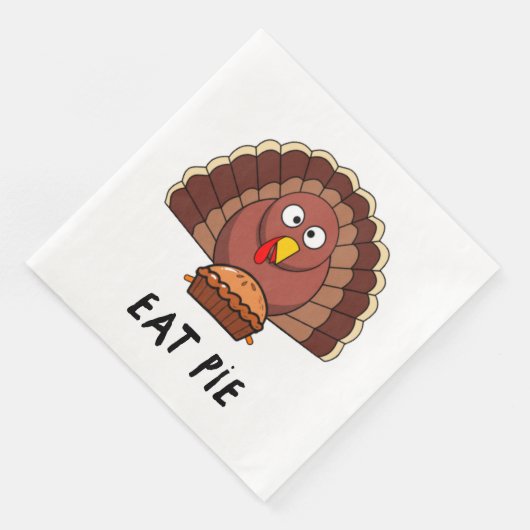 Iss Pie mit Erntedank Türkei Serviette (Ecke)