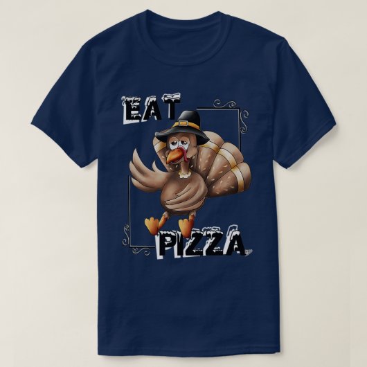 Iss Pizza Erntedank T-Shirt (Design vorne)
