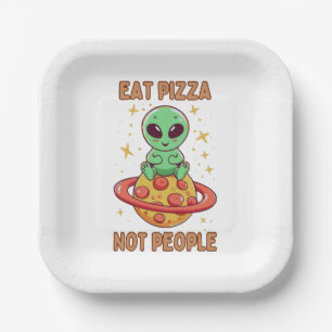 Iss Pizza nicht Leute Pappteller