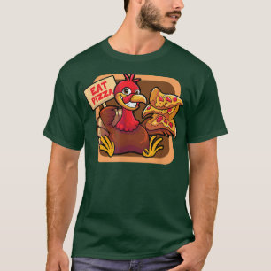 Iss Pizza Rettete ein Türkei glücklichen Thanksgiv T-Shirt