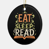 Iss Schlaf Lies, Lustiges Lesen Keramik Ornament (Links)