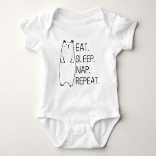 Iss-Schlaf-Nickerchen-Wiederholung Individueller B Baby Strampler