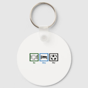 Iss Schlaf Spiel Fußball Kinder Futbol T-Shirt Schlüsselanhänger