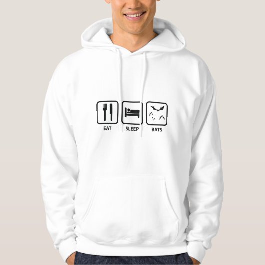 Iss Schlafe Fledermäuse Hoodie (Vorderseite)