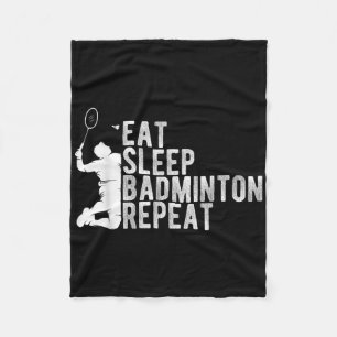 Iss Schlafen Badminton Wiederholen Badminton Enthu Fleecedecke