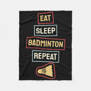 Iss Schlafen Badminton Wiederholen Badminton Spiel Fleecedecke