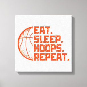 Iss Schlafen Basketball Wiederholen Basketball Lus Leinwanddruck