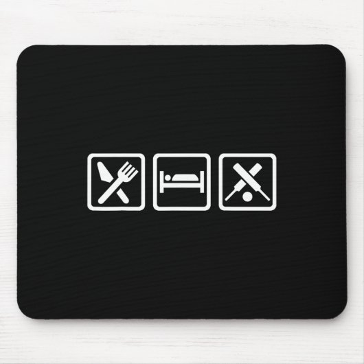 Iss Schlafen Cricket Mousepad (Vorne)