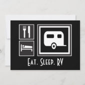 Iss schlafen FISH! Sie sind auf einer Camping-Reis Einladung (Vorderseite)