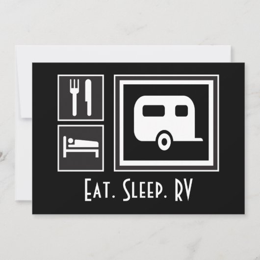 Iss schlafen FISH! Sie sind auf einer Camping-Reis Einladung (Vorderseite)