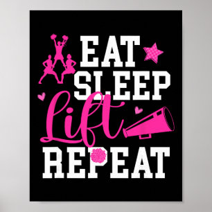 Iss Schlafen Heben Jubel Se Cheerleading Se Cheerl Poster