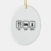 Iss schlafendes Gefängnis Keramik Ornament (Rechts)