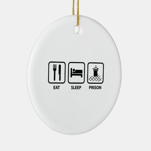 Iss schlafendes Gefängnis Keramik Ornament (Rechts)