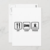 Iss schlafendes Gefängnis Postkarte (Vorne/Hinten)