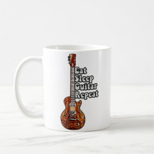 Iss schlafgitarre wiederholen. Vintag farbig Kaffeetasse