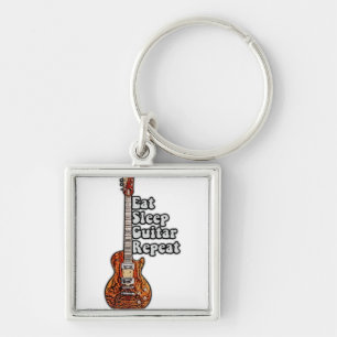 Iss schlafgitarre wiederholen. Vintag farbig Schlüsselanhänger