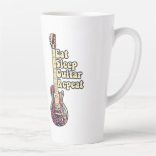 Iss schlafgitarre wiederholen. Vintage bunt Gitarr Milchtasse