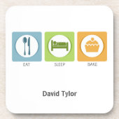 Iss Schlafkuchen! Getränkeuntersetzer (Vorderseite)