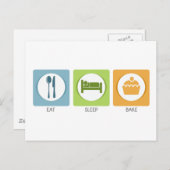 Iss Schlafkuchen! Postkarte (Vorne/Hinten)