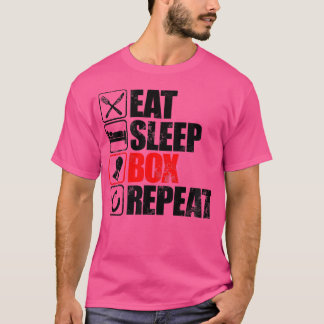 Iss Sleep Box Wiederholung Geschenk für Boxer T-Shirt