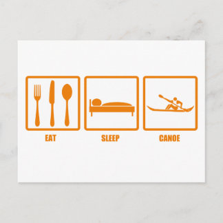 Iss Sleep Canoe Postkarte