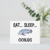 Iss Sleep CICHLIDS Postkarte (Stehend Vorderseite)