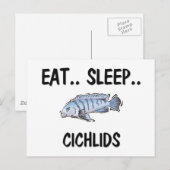 Iss Sleep CICHLIDS Postkarte (Vorne/Hinten)