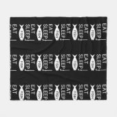 Iss Sleep Fish Fleecedecke (Vorderseite (Horizontal))