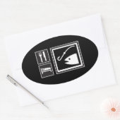 Iss Sleep FISH! Ovaler Aufkleber (Umschlag)