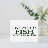 Iss Sleep Fish Postkarte (Stehend Vorderseite)