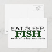 Iss Sleep Fish Postkarte (Vorne/Hinten)