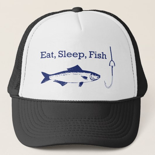 Iss Sleep Fish Truckerkappe (Vorderseite)