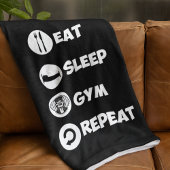 Iss Sleep Gym Repeat Icon Fleecedecke