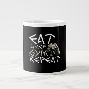 Iss Sleep Gym Wiederholung Funny Zitat Jumbo-Tasse