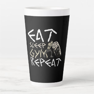 Iss Sleep Gym Wiederholung Funny Zitat Milchtasse