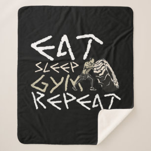 Iss Sleep Gym Wiederholung Funny Zitat Sherpadecke