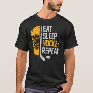 Iss Sleep Hockey Wiederholung für Kinder Teen Erwa T-Shirt